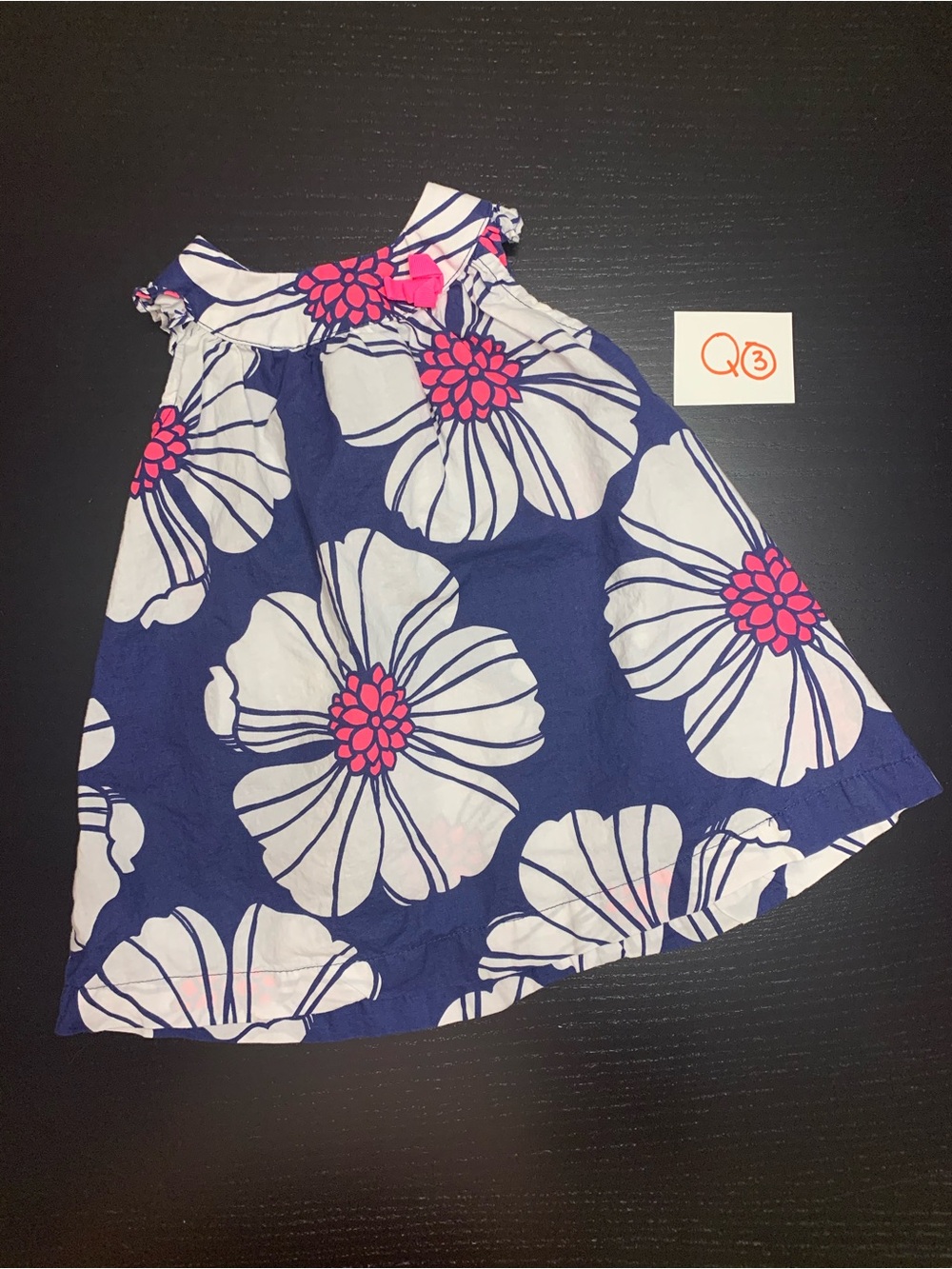 Carter's 6m Navy, White & Pink Floral Sundress
